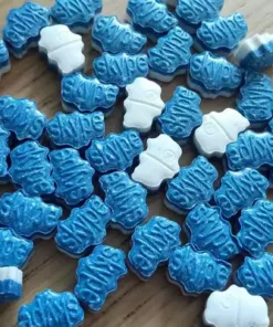 BLUE AND WHITE SKYPE 200MG MDMA